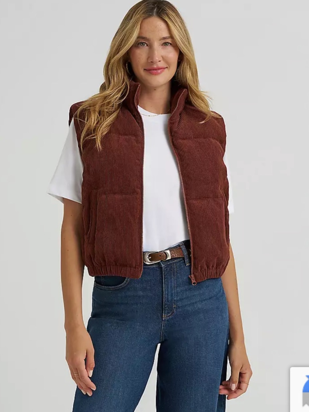 NWT CORDUROY PUFFER VEST